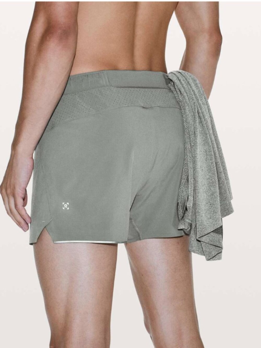 LULULEMON Men's Surge Gray Lined Short 4" size Large